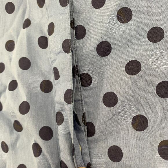 J.CREW Popover Shirt Womens Size 2 Polka Dot Jacquard Blue Sheer Career - Picture 13 of 16
